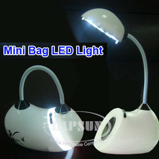 Bright 10 LED Reading Flexible Bag Handbag Light Desk Lamp Study Rechargeable