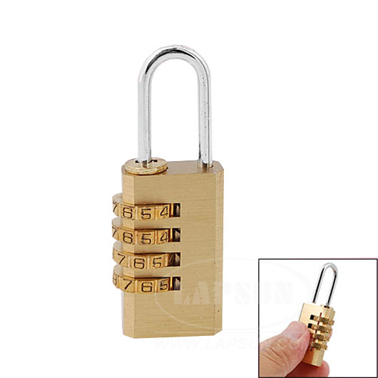 4 Digit Bag Lock Resettable Combination Padlock