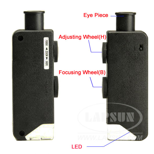 New 60X-100X With 1 Bright LED Microscope Magnifier
